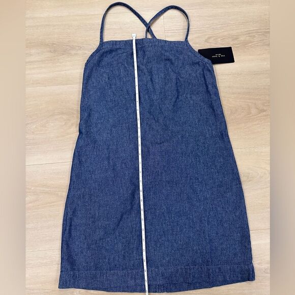 Rag & Bone Denim Tie Back Cotton Dress, NWT - Picture 4 of 6